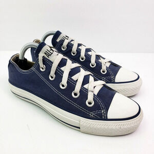 Converse CT All Star Ox Low Womens Sz 6 Mens Sz 4 Blue Canvas Sneaker Shoes